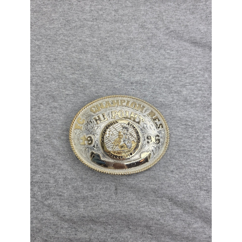 Vintage 1996 California Gymkhana Association CGA Rodeo Champion Belt Buckle